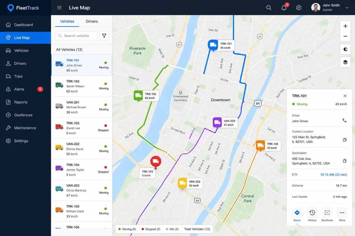 Real-Time Fleet Tracking Software — Architecture We Use